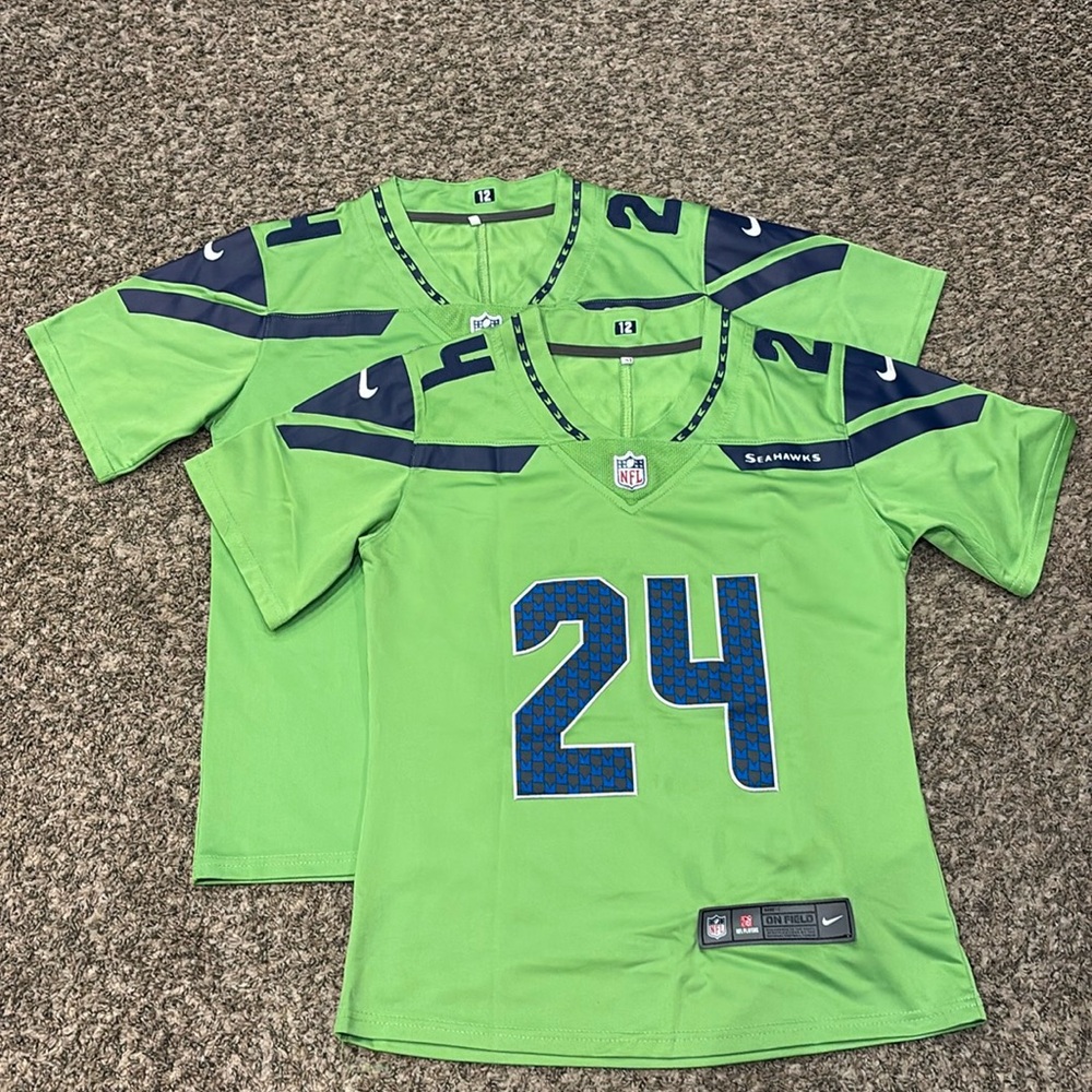 2 Custom made Metallica Seattle Seahawks jerseys
